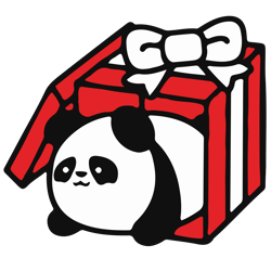 Kawaii Christmas Panda Svg, Cute Christmas Panda Clipart Svg, Kawaii Christmas Svg, Digital download (2)