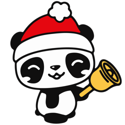 Kawaii Christmas Panda Svg, Cute Christmas Panda Clipart Svg, Kawaii Christmas Svg, Digital download (9)