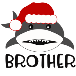 Brother Shark Svg, Shark Christmas Svg, Shark family Svg, Christmas Shark Svg, Santa Shark Svg, Digital Download
