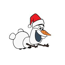 Olaf Christmas Svg, Olaf Santa Hat Svg, Frozen Olaf Christmas Cricut, Silhouette Vector Cut File, Digital download (3)