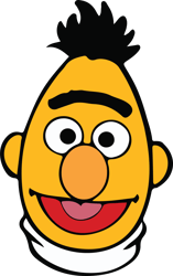 Bert Head Svg, Sesame Street Svg, Cartoon Svg, Children TV Series Svg, Cut files for Cricut, Digital download