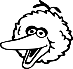 Big Bird Head Outline Svg, Sesame Street Svg, Cartoon Svg, Children TV Series Svg, Cut files for Cricut