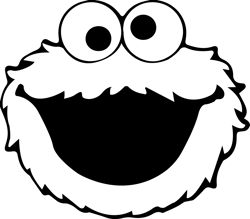 Cookie Monster Head Outline Svg, Sesame Street Svg, Cartoon Svg, Children TV Series Svg, Cut files for Cricut