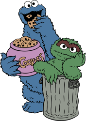 Cookie Monster And Oscar Svg, Sesame Street Svg, Cartoon Svg, Children TV Series Svg, Cut files for Cricut
