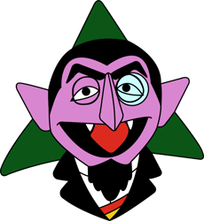 Count Von Count Head Svg, Sesame Street Svg, Cartoon Svg, Children TV Series Svg, Cut files for Cricut, Instant download