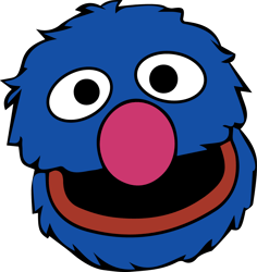 Grover Head Svg, Sesame Street Svg, Cartoon Svg, Children TV Series Svg, Cut files for Cricut, Instant download