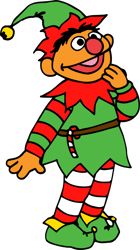 Ernie Elf Christmas Svg, Sesame Street Svg, Cartoon Svg, Children TV Series Svg, Cut files for Cricut, Instant Download