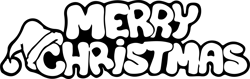 Merry Christmas Outline logo Svg, Sesame Street Svg, Cartoon Svg, Children TV Series Svg, Cut files for Cricut