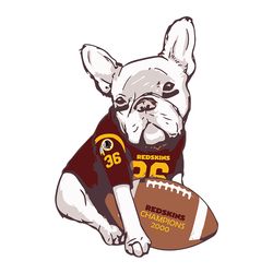 Pug Dog Fan Washington Redskins Svg, NFL Svg, Sport Svg, Football Svg - Digital download