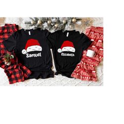 matching family christmas shirts, family christmas shirt, matching xmas tees, custom christmas tee,red christmas hat shi