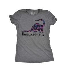 Auntie Saurus FLORAL Shirt, Dinosaur Flowers Tee Shirt