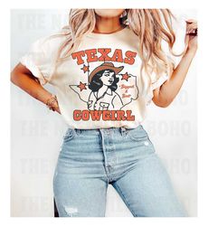 Texas Cowgirl Tee, Comfort Colors Tee, Biggest and