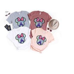Disney Watercolor Minnie Castle T-Shirt, Minnie Watercolor Tee, Disney Vacation Shirt, Disney Trip, Disney Family Shirt,