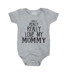 love mom romper, funny baby clothes, baby creeper,