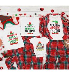 Family Matching Christmas Elf T-shirt, Funny Christmas Holiday