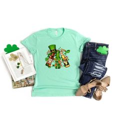 st. patrick's beers flags and hat shirt, st.