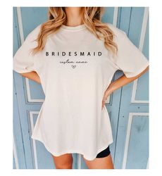Personalized Bridesmaid T-shirt, Customized Bridesmaid Tee, Proposal Box