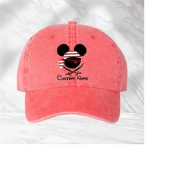 disney cruise hat, disney pirate hat, disney hat, mickey mouse hat, disneyland cap, disney trip cap, disneyworld hat, di