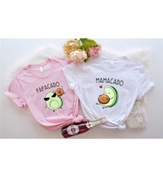mamacado and papacado shirts, baby announcement shirt, baby