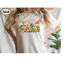 retro canned pickles christmas shirt, christmas pickles t-shirt, christmas bright canned pickles tee, pickle lover gift