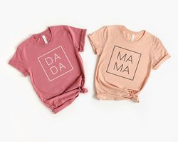 dada mama mini shirts, baby shirt, family matching shirt, mommy and me shirts, daddy and me shirts, mama dada shirt, mot