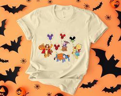 winnie and friend baloon halloween shirt, disneyland halloween shirt, trick or treat,pooh bear halloween party, disney t