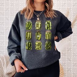 vintage pickle jar sweatshirt | pickle slut shirt | canned pickle lover gift | canning jars sweater