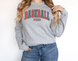 baseball vibes sweatshirt baseball sweatshirt baseball lover sweatshirt game day sweater womens baseball shirt baseball