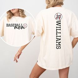 baseball shirt, baseball mom gift, baseball numbers tee