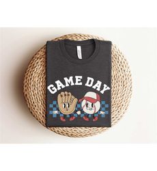 game day baseball shirt, retro baseball shirt, baseball gift for him/her, cute baseball shirt gift, game day shirt, base