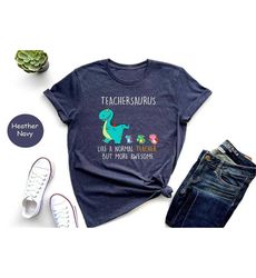 Teachersaurus Like A Normal Teacher But More Awesome Shirt, Dinosaur Teacher Shirt, Teacher Jurassic Park, Teacher Gift,