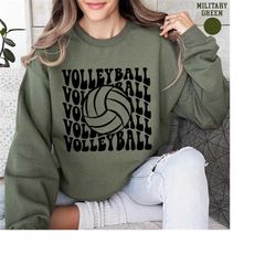 retro volleyball sweatshirt - tis the season volleyball