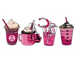 Breast Cancer Coffee Png, Breast Cancer Png, Coffee Png, Coffee Xmas Png, Christmas logo Png, Instandownload