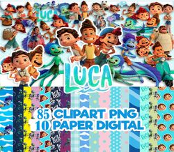 10 Digital Paper Luca shirts, 85 Luca Png, Luca Png, Luca Clipart, Luca Vector, Luca Bundle Png, Digital download