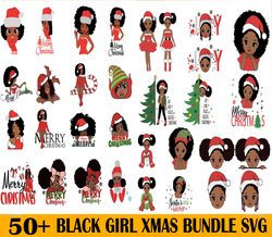 50 Black Girl Christmas Bundle, Merry Christmas, Santa svg,Christmas Vibes Svg, Christmas sayings svg, Digital download
