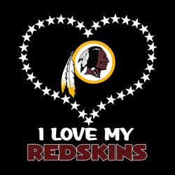 I Love My Heart Washington Redskins NFL Svg, Football Team Svg, NFL Team Svg, Sport Svg, Digital download