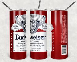 Budweiser Can Tumbler PNG, Drink tumbler design, Straight Design 20oz/ 30oz Skinny Tumbler, PNG File download