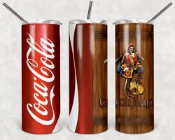 Coca Cola Captain Maorgan Tumbler PNG, Drink tumbler design, Straight Design 20oz/ 30oz Skinny Tumbler, PNG File