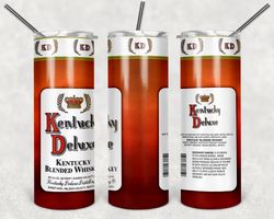 Kentucky Deluxe Bottle Tumbler PNG, Drink tumbler design, Straight Design 20oz/ 30oz Skinny Tumbler, PNG File Download