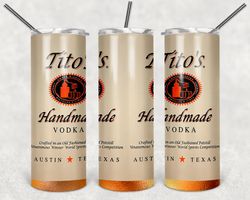 Titos Vodka Bottle Tumbler PNG, Drink tumbler design, Straight Design 20oz/ 30oz Skinny Tumbler, PNG file Download