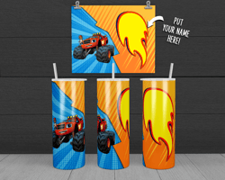 Blaze and the Monster Machines Tumbler PNG, Tumbler wrap, Straight Design 20oz Skinny Tumbler PNG, PNG file