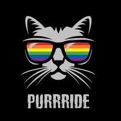 LGBT SVG, Gay Pride For Lgbt Cat Purride SVG, Pride Colorful LGBT Purride Svg, Support Lgbt Rights, Digital download