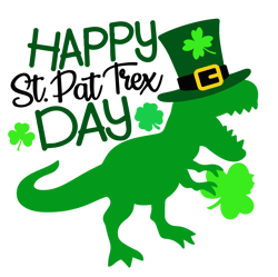 Happy St Pat Trex Day Svg, Dinosaur Lover Svg, St. patrick's day SVG, Saint Patricks SVG, Shamrock SVG, Instant download