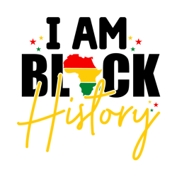 I am black history Svg, Juneteenth logo Svg, Black Girl Svg, Juneteenth Design, African American Svg, Month svg
