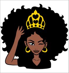 Black queen crown woman Svg, Black girl Svg, Afro Woman Svg file, Afro Woman Svg, Black Girl clipart, Cut file