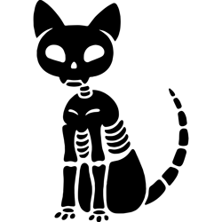 Cat skeleton Png, Halloween Png, Spooky Png, Spooky Season, Halloween logo Png, Happy Halloween Png, Png file