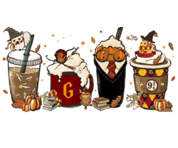 Harry Potter Latte Fall Png, Halloween Coffee Png, Halloween Png, Pumpkin Png, Harry Fall coffee PNG Instant download-10