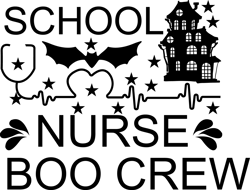 School nurse boo crew Png, Halloween Png, Hocus pocus Png, Happy Halloween Png, Pumpkins Png, Ghost Png, Png file
