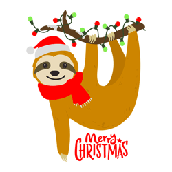 Sloth Christmas Svg, Sloth Graphic For Christmas Svg, Sloth Christmas Svg Files, Christmas logo Svg, Instant download