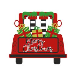 Merry Christmas Elf Truck Svg, Christmas Svg, Truck Svg, Merry Christmas svg, Logo Christmas Svg, Instant download